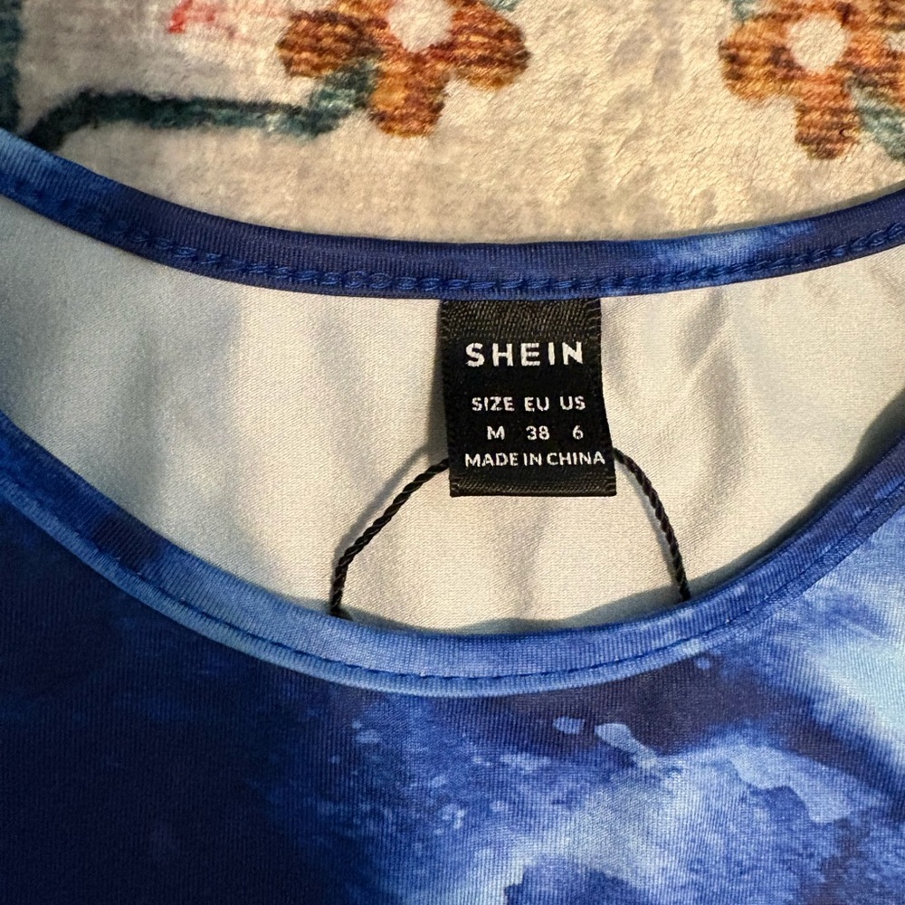 SHEIN Blue Tie-Dye Top and Skirt Set - Picture 4 of 5